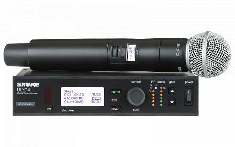 Цифровая радиосистема Shure с ручным передатчиком SHURE ULXD24E/SM58