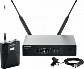 Цифровая радиосистема с поясным передатчиком и петличным микрофоном SHURE QLXD14/150/O