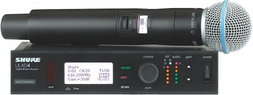 Цифровая радиосистема Shure с ручным передатчиком SHURE ULXD24E/B58 Цифровая радиосистема Shure с ручным передатчиком SHURE ULXD24E/B58